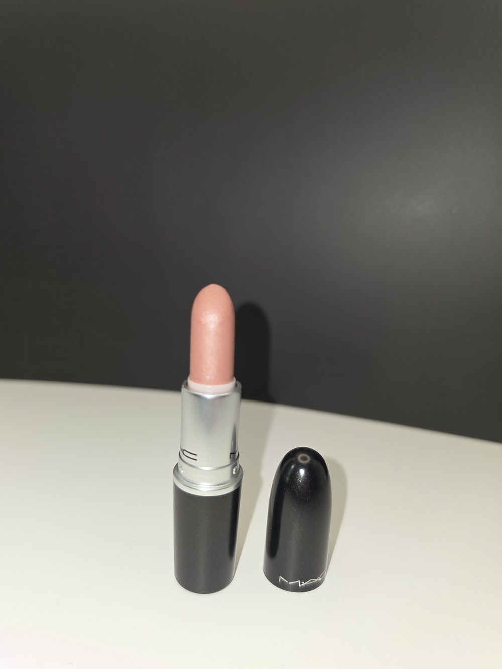 DISCONTINUED MAC LUSTRE LIPSTICK- "POLITLEY PINK"